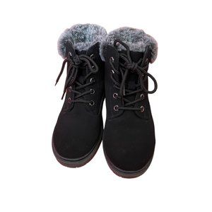 Girl's Black Boots - Size 12 with Freebie